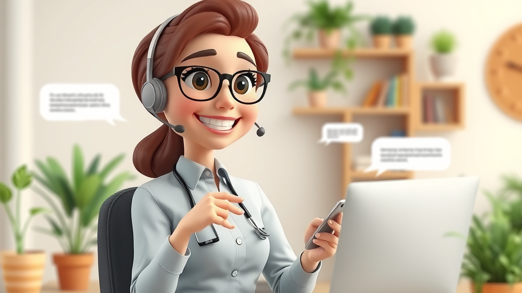 Small business support agent assisting customer via mobile app chat, improving customer service