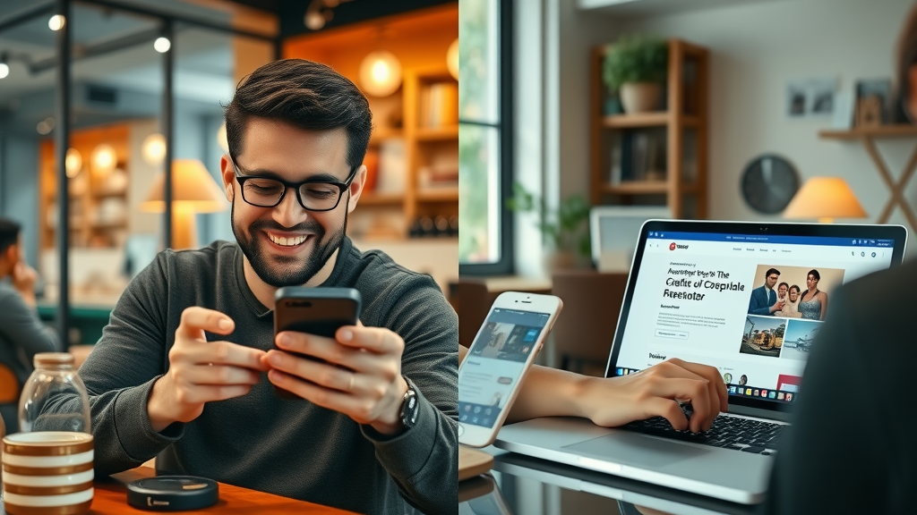 Customer using mobile app versus browsing website, benefits of mobile apps for small business reach