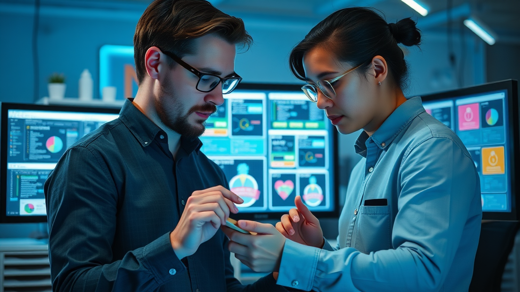 mobile app developers optimizing small business app interface with analytics