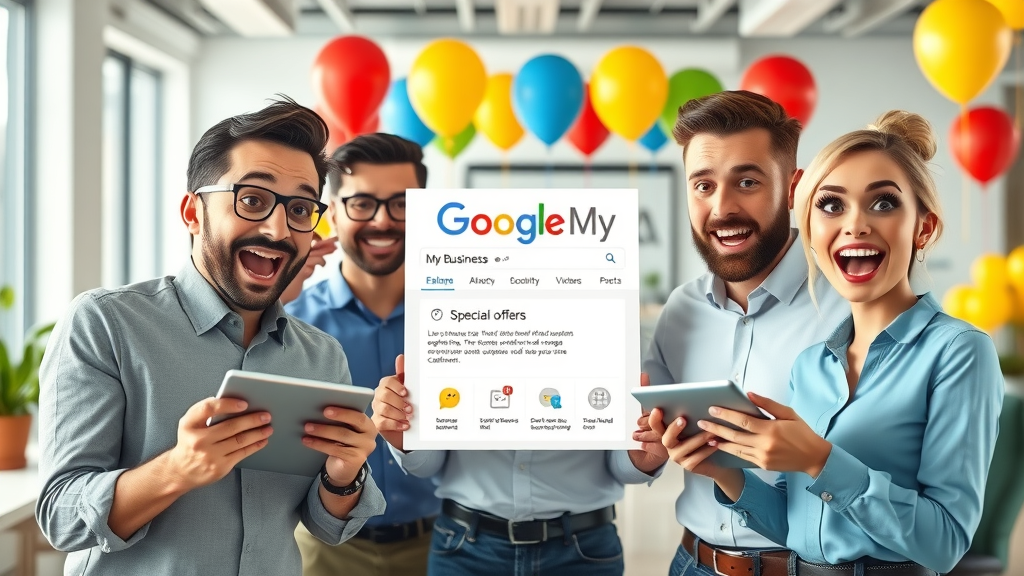 team preparing Google My Business post for local search engagement