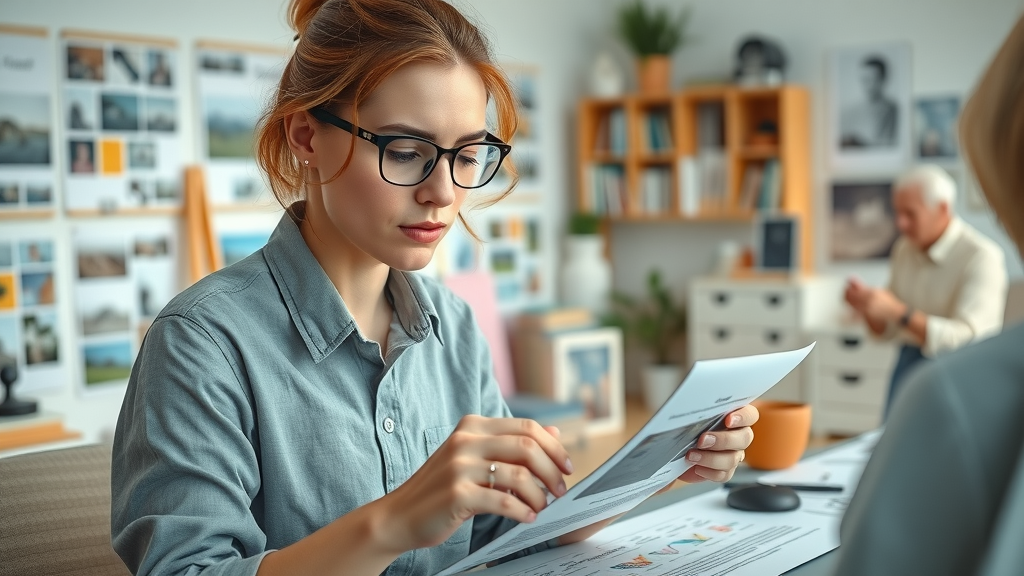 marketing manager preparing a branded social media profile for a small business