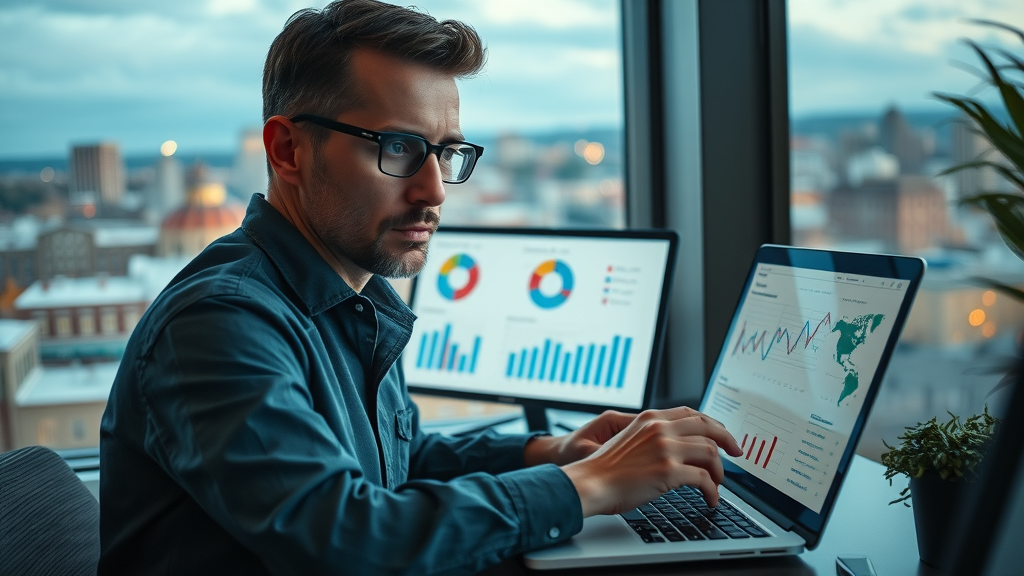 SEO expert performing keyword research for local search optimization in Muskegon