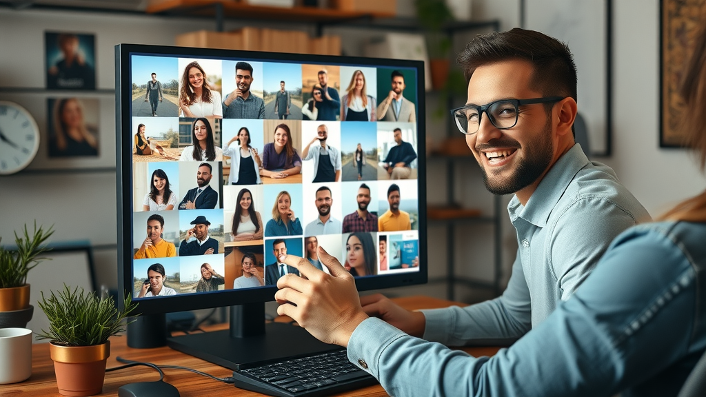 business owner uploading high quality photos to google business profile