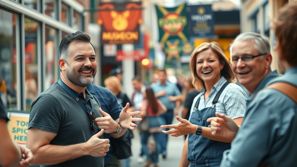kickstarting digital marketing Muskegon local business owners vibrant downtown streetscape