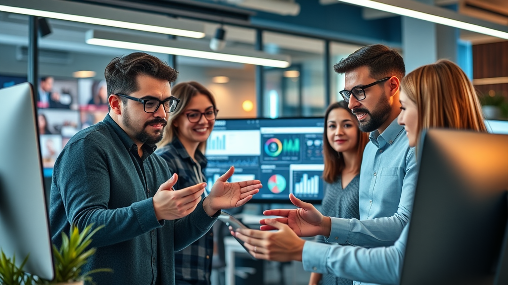 digital marketing agency Muskegon MI team campaign analysis office web design collaboration