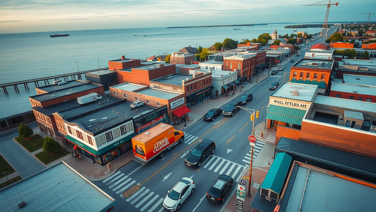 Muskegon businesses in lakeshore. Image.