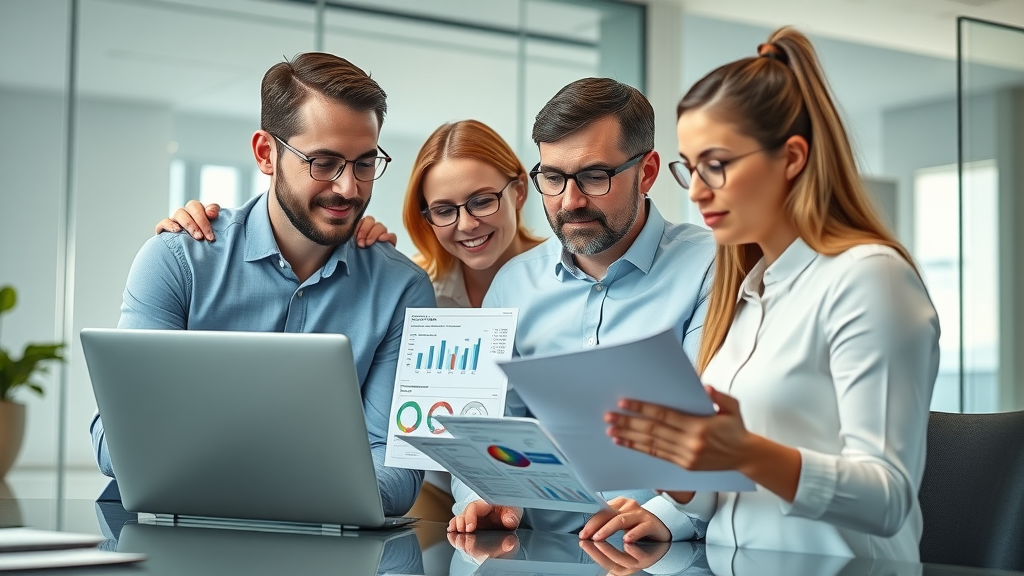 seo agency professional digital marketing agency team discussing SEO reports and digital marketing strategy