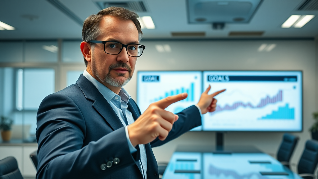 confident manager setting SEO goals for Muskegon Google ranking