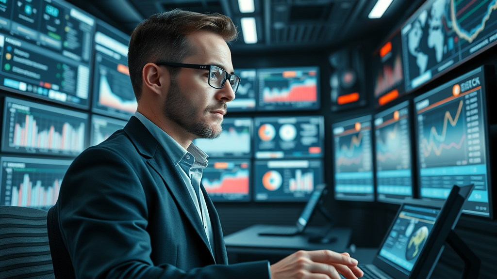 business analyst analyzing mobile app cost and error reduction metrics
