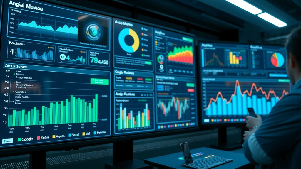 Modern digital dashboard, online reputation management Muskegon, social media analytics, Google reviews, big data performance insights