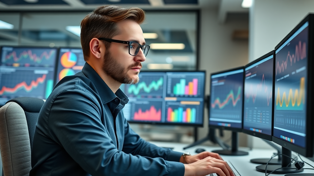 Young professional learning digital marketing at home in Muskegon - how to get into digital advertising