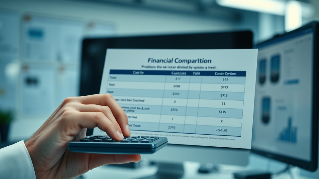 Financial comparison chart showing social media marketing Muskegon costs and options
