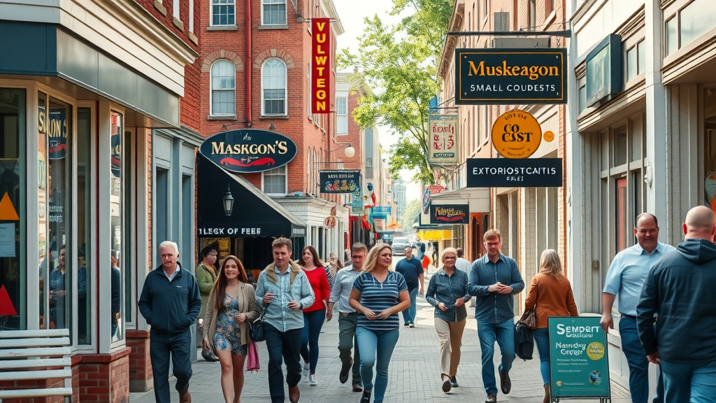 digital marketing for local Muskegon businesses Downtown Muskegon vibrant businesses, local marketing success