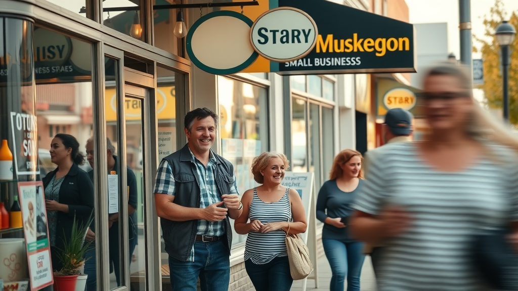 local search optimization Muskegon dynamic small business storefronts downtown