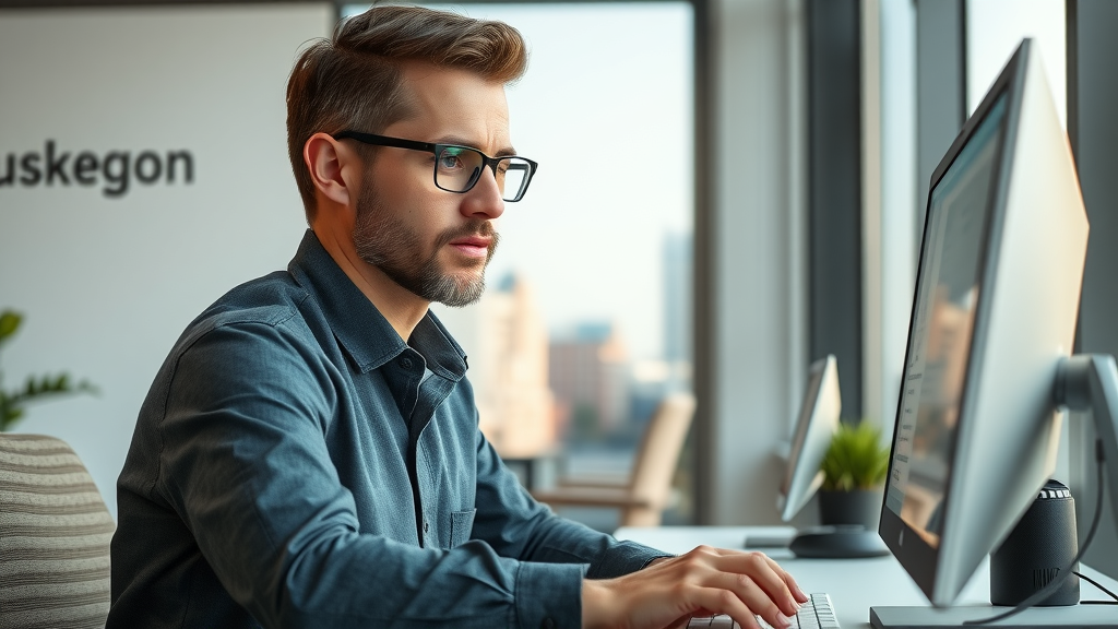 Business optimizing Muskegon local search via directory listing updates
