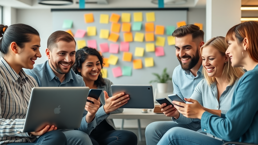 modern small business team using Slack for messaging, small business productivity apps Muskegon