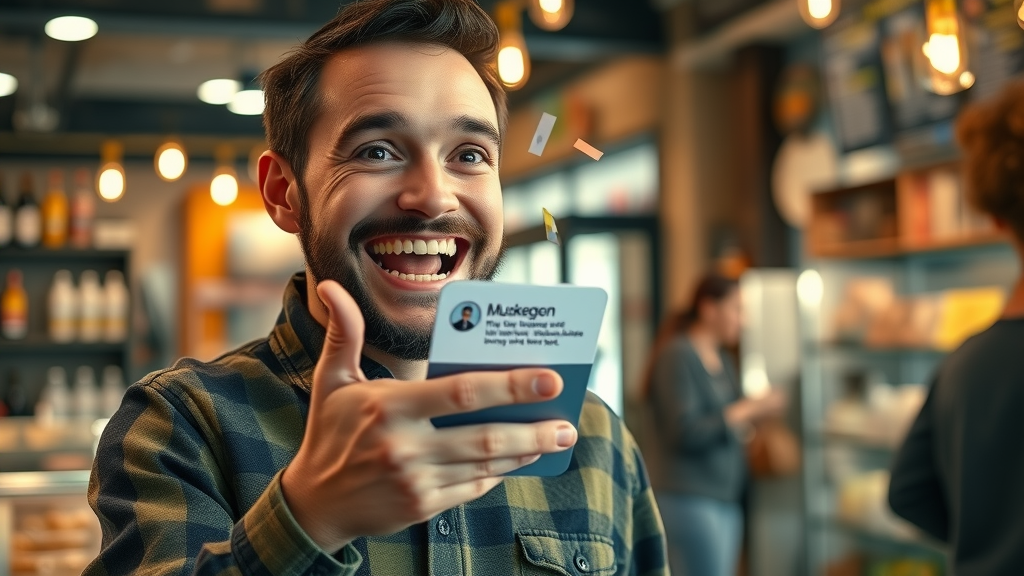 Customer receiving push notification from Muskegon business app