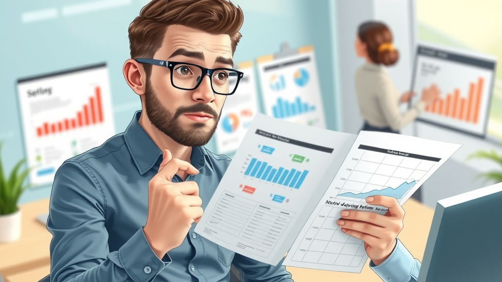 Entrepreneur comparing mobile app development plans with consultant Muskegon