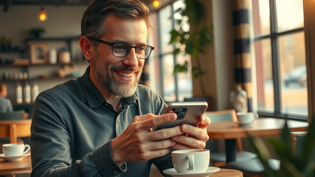 hand holding smartphone with SMS, push notification, social media app icons, Muskegon storefronts, mobile marketing tools for small businesses Muskegon