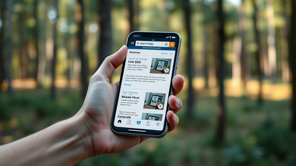Modern mobile-first website interface optimized for SEO for Muskegon businesses in 2025
