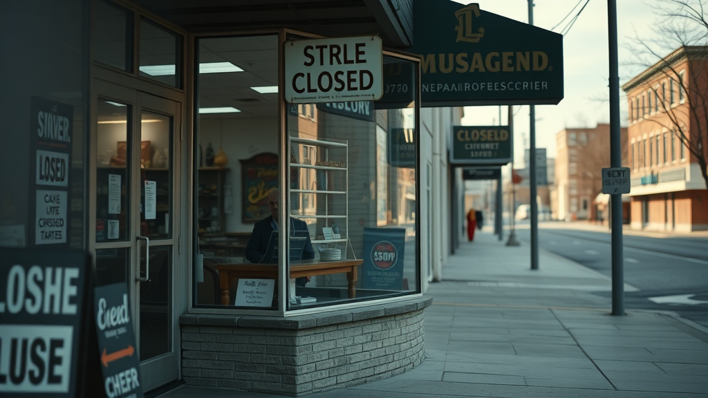 Somber Muskegon business with poor brand identity and lack of online visibility, low foot traffic