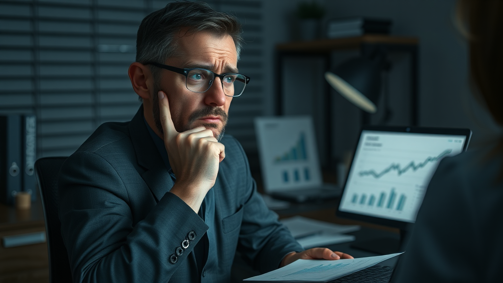 Entrepreneur dealing with declining analytics due to lack of brand identity video services
