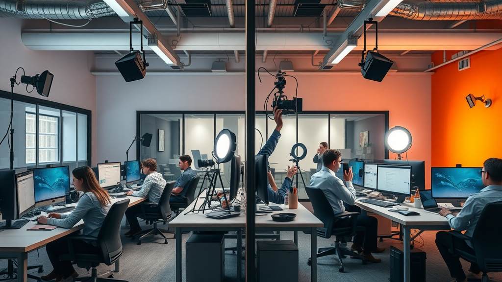 Comparison of DIY video setup vs professional brand identity video production team