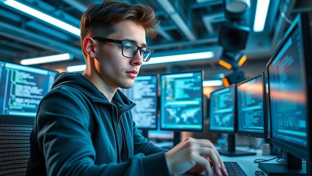 motivated developer working on mobile app code for Muskegon business - demand for app development and software development expertise