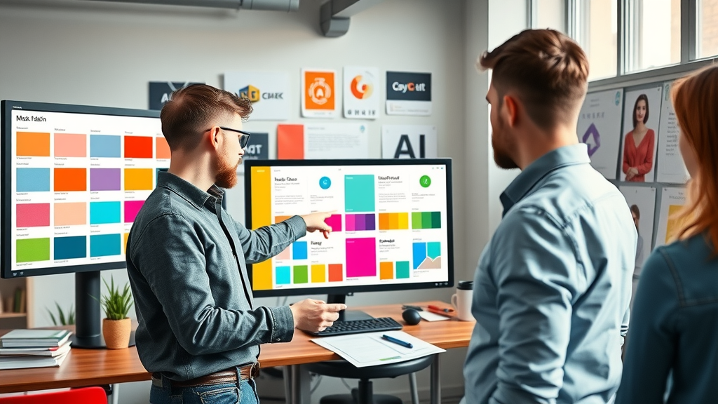 muskegon web design colorful brand palette and typography for startups