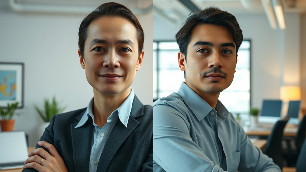 Side-by-side comparison of high quality and low quality corporate video production, demonstrates impact on strong brand image