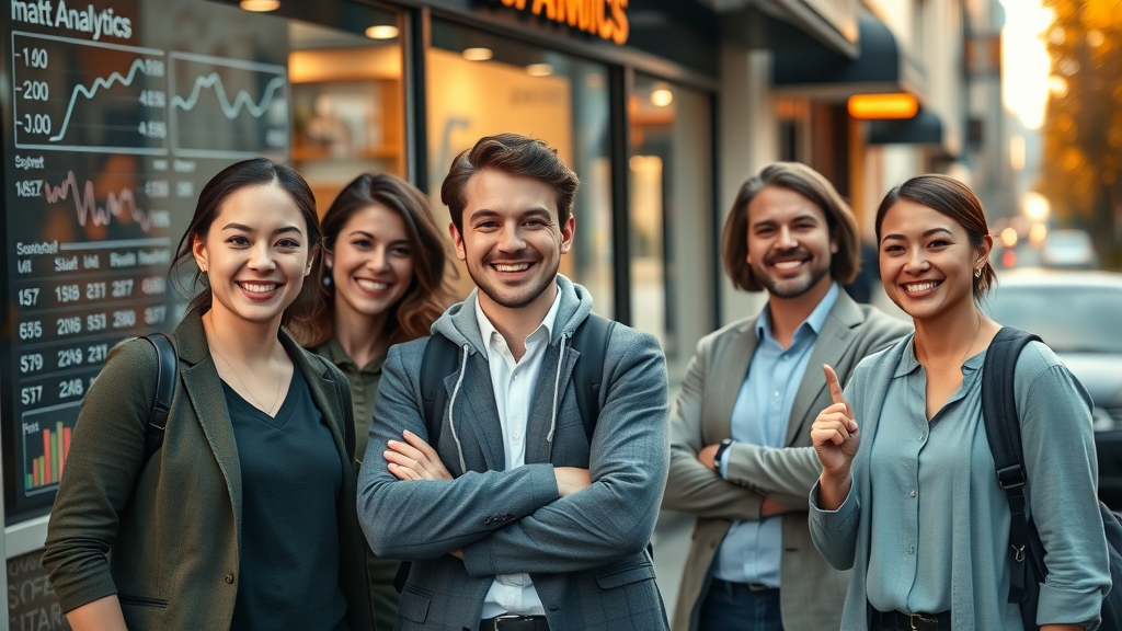 Successful small business team, SEO analytics, real results with SEO techniques 2025