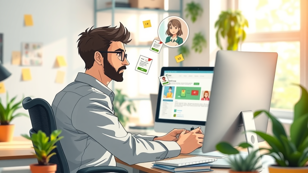 Professional copywriter drafting targeted content, maximizing conversion rate with SEO techniques 2025