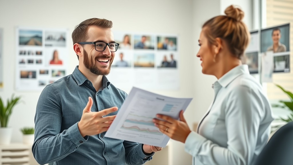 video marketing plan muskegon digital marketing consultant presenting plan to client
