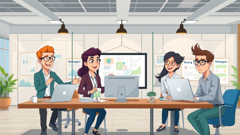 step-by-step web design process for Muskegon businesses: brainstorming, wireframing, coding, launching, creative team in studio
